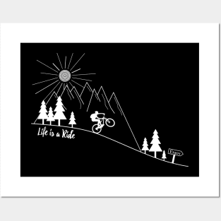 mountain bike cycling cyclist mountain biker bicycle mtb gift Posters and Art